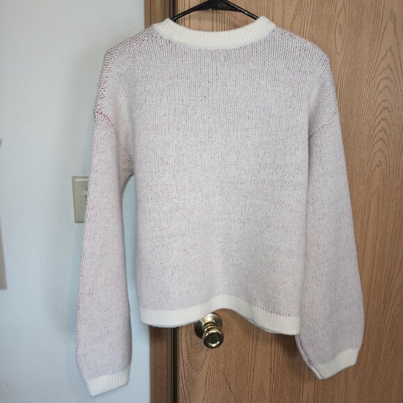 NEW A New Day™ Women's Holiday Crewneck Pullover Sweater  Cream/Red Cherries XXL - Picture 4 of 7